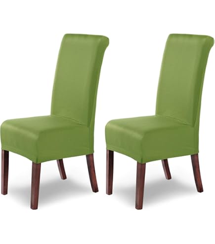 Scheffler-Home Stretch Stoelhoes Emma/Set van 6 Elastische Stoelhoezen/Stoelbekleding Vrijdragende Stoelen/Microvezel Spanhoes met Elastische Band Elegante Stoelhoezen
