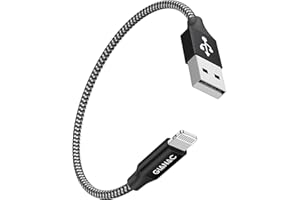 GIANAC Câble iPhone,Chargeur iPhone [0.5M Certifié-MFi] Cable Lightning Chargeur iPhone Nylon Tressé Câble Charge Rapide pour iPhone14/13/12/ 11/11 Pro/X/XS/XR/8/8 Plus/7/7 Plus/6s/6/6 Plus/SE/5s/5