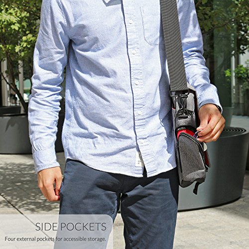 Laptoptasche, Snugg – Graue Notebooktasche – Umhängetasche für Laptops mit einer Bildschirmdiagonale von bis zu 15.6 Zoll - 6