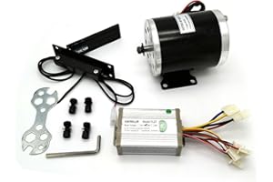 HOARLICN 800w 36v Bürstenmotor, Brush Motor Steuergerät Pedal Gokart Dc Bürstenmotor Umbausatz Mit Regler + Pedal Nenndrehzahl 2800 Rpm Geeignet Für Go-Karts, Roller, E-Bikes