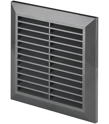 Lüftungsgitter 100 X 100 Mm – Weiß/Grau Mit Optionalem Insektenschutz Für Wandmontage