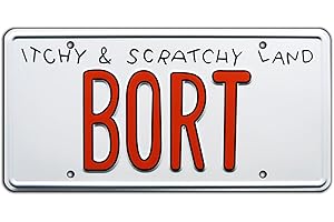 CELEBRITY MACHINES The Simpsons | BORT | Metal Stamped License Plate