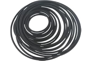 JIZIAN 20 Pcs Black Universal 1.5mm Cassette Tape Machine Belt Drives Belts Tape Machine Bands for Repair Maintenance Cassette Belt Replacement Round Tape Decks Stereo System Components CD Tuners