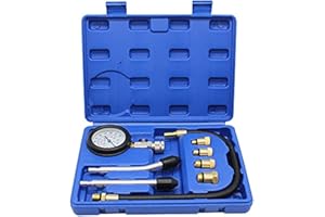‎LLCTOOLS LLCTOOLS - Kompressionsmesser Schnelltest Set für Benzinmotoren - Werkzeug für Auto, Motorad & Roller Kompressionstester - Werkstatt Zubehör mit Manometer Kompressionsmessgerät 0-20 bar