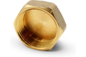 DOJA Barcelona | zaślepka | gwint wewnętrzny | 1 1/4" ośmiokątna nasadka zamykająca | mosiądz | korek do zlewozmywaka, grzejników, rur odpływowych wody i gazu, kranów ogrodowych, rur, syfonów ...