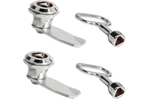 Ksvaye 2 Piezas Cerradura Taquilla Universal Buzon de Aleación de Zinc Caja de Medidor Eléctrico y Gas con Llave Triangular