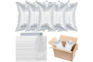 WUSJCOF 100 Stück Luftpolsterkissen Luftkissen Füllmaterial Paket Lufttaschen Polstermaterial Luftpolster für Transportverpackungen Stoßfest für Keine Öffnungsfülung (10 x 20cm)