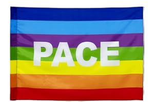 LEIVESTE Bandiera Pace Arcobaleo Cm 90 * 150
