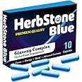 HERBSTONE BLUE - New Super Strong Herbal Supplement for Men, Ginseng - Strong Natural Performance Enhancing Formula. Long Lasting Results: 500mg - 10 Capsules.