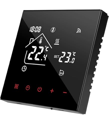 BSEED Smart Alexa Waterthermostaat, Programmeerbare Temperatuurregelaar voor Warmwaterinstallatie 5A, Thermostaat Vloerverwarming, Compatibel met Alexa en Google Home Wit (Hub niet vereist