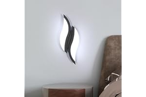 Toolight Applique Murale Intérieure LED, 12W 1350LM Lampe Murale Moderne, Luminaire Mural Acrylique 6500K Lumière Blanche Froide pour Chambre à Coucher Hall d'Entrée Salon Escaliers