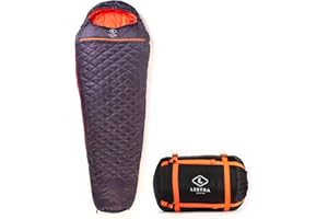 Lestra Outdoor ­ Mount Everest - Sac de Couchage Toutes Saisons - T° Limit Confort -05°C - Confortable & Performant - Adulte - Gris Foncé