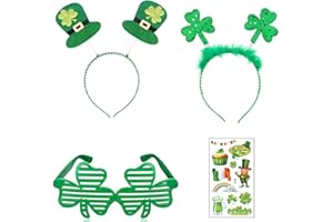 Laahoem Saint Patrick Day accessories set Irish Party cosplay décoration accessoires chapeau trèfle turban lunettes en papier carnaval national irlandais