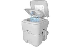 Qdreclod WC Portatile da Campeggio Interni Esterni per Camper, WC a Doppio Filo per Anziani Donne Incinte