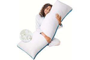 Flanhorest Memory Foam Seitenschläferkissen - 130x43cm Langes Kissen, 2kg Memory Schaum gefülltes Weiches Schwangerschaftskissen, Schlafkissen & Stillkissen für Seitenschläfer