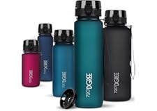 720°DGREE Trinkflasche 1l Sport “uberBottle“ softTouch +Sieb - BPA-Frei - Wasserflasche für Uni, Arbeit, Fitness, Fahrrad, Ou