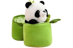 EXQUILEG Bambusowa panda pluszowa zabawka, 25 cm, bambusowa panda pluszowa zabawka, miękka pluszowa zabawka dla dzieci