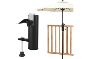 DELAESI Parasollställ parasollhållare balkong parasollhållare balkongräcke parasollhållare balkong parasollhållare för balkon