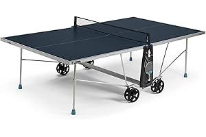 CORNILLEAU – Mesa de Ping Pong Exterior 100 x Exterior – Laminado de 4 mm – FFTT – Compact Technology – SOFTMAT – Azul o Gris
