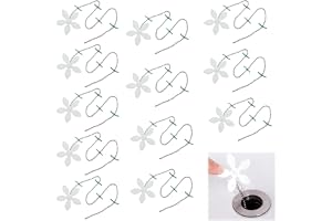JAONLD 12 stycken avloppssil dusch Chaîne Shower Drain Hair Catcher | Blomformad håruppsugning avlopp dusch, lämplig för badrum, badkar