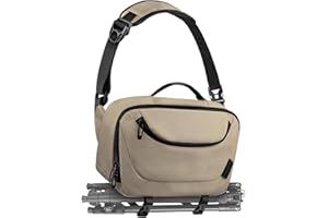 TAAOKA Torba na aparat, wodoodporna obudowa na aparat z uchwytem na statyw, lekka lustrzanka / lustrzanka / bezlusterkowa torba na aparat crossbody, dla fotografów, kawowa