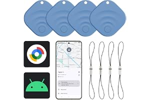 Reyke Tracker Android 4-pack, smart tag kompatibel med Google Find Hub (endast för Android), Bluetooth-nyckelsökare för nycklar, bagage, resväska, väska och plånbok