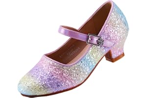 EIGHT KM Ragazze Tacco Alto Pattini di Vestito Mary Jane Principessa Festa di Nozze Pompa Scarpe EKM7015 Chiaro Arcobaleno Cristallo Taglia EU 27