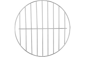 DIYARTS Griglia per Barbecue Rotonda, Rete Acciaio Inox Rotonda per Barbecue, Griglia per Barbecue Multiuso Vassoio in con Griglia Rotonda per Carbone,Diametro 28 Cm /11 Pollici
