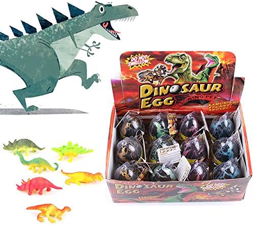 Cute Magic Novelty Large Size Hatching Grow Pet Dinosaur Eggs Colorful Mini Easter Dino Eggs for Kids, Adults (12 Pcs/ 1 Dozen)