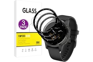 E-Hamii Proteggi schermo compatibile con Garmin Vivoactive 4S, [3 pezzi][3D Curvo Full Cover][Resistente ai graffi, ad alta definizione] Protezione per schermo