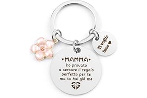 RGHSZ Regalo Festa Della Mamma Portachiavi Mamma Regalo Mamma Natale Regalo Compleanno Mamma Regalo Mamma Regali Festa Della Mamma Originali Festa Della Mamma Idee Regalo-Ti Voglio Bene,Mamma