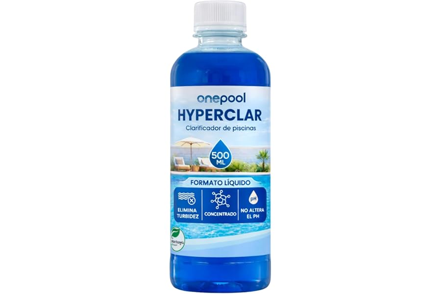 PLANTAWA Clarificador de Agua Piscinas 500 ml | Clarificante Piscina Super Concentrado para Eliminar Turbidez y Grasa | Elimi