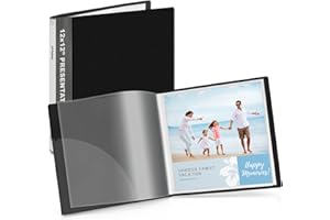 Dunwell 12x12 Presentation Binder, Folder with 12x12 Plastic Sleeves, 24 Sheet Protectors Display 48 Pages of Kids Artwork, Watercolors, 12 x 12 Photos, Use as Scrapbook Folder, Art Presentation Book