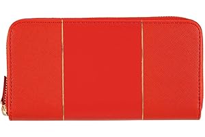 DRAEGER Paris 1886 Portfel damski-Mój promień słoneczno-żółty, 15 x 2,5 x 9,5 cm, Czerwona