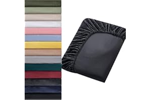 ‎SOIFOX Soifox Jersey Warm Spannbettlaken 180x200cm bis 200x200cm Plüsch Fleece Samtweich Kuschelig Flauschig Cashmere Touch Bettlaken für Boxspringbett Topper Matratze Anthrazit mit Gummizug