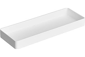 ‎AMAZON BASICS Amazon Basics Rechteckig, Kunststoff-Organizer, Halb-Zubehörablage, 23.8 x 8.3 x 2.5 cm, Weiß
