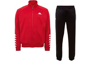 Kappa Chándal Villos para Hombre, Cómodo Tracksuit para Deporte, Ocio y Viajar. Los pantalones de chándal y la chaqueta de entrenamiento son transpirables, de secado rápido, tallas S-2XL