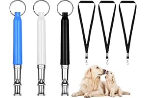 BIPL 3 Stück Hundepfeife Rütter Rückruf, Hundepfeife Hochfrequenz Lautlos, Metall Hundepfeifen, Einstellbar Erziehungshilfen für Hunde, mit Lanyard für Hören Sie Auf Zu Bellen und Trainieren Sie Ihren Hund