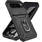 Microcase Google Pixel 10 Pro QUBEC Serisi Kamera Kapaklı Y&uuml;z&uuml;k Standlı Kılıf-AL5117