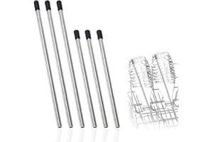 ASYKNM Edelstahl Flaschenhalter für Spülmaschine - Set mit 6 Stück, Geschirr-Korb-Glashalterung, extra starke Glashalter für beste Reinigungsergebnisse