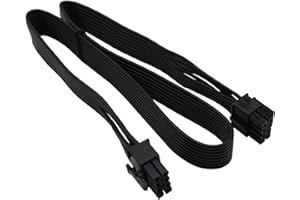 COMeap PCIe 8 Pines Macho a CPU 8 Pines (4 + 4 Desmontables) Macho EPS-12V Tarjeta Madre Energía Adaptador Cable por Seasonic Fuente de alimentación Modular de 25 Pulgadas (63 cm)