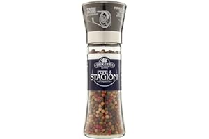 ‎LA DROGHERIA 1880 La Drogheria 1880, PREMIUM-Gewürzmühlen, Pfeffer Vier Jahreszeiten, Mischung aus verschiedenen Pfefferkörner-Sorten mit raffinierter Schärfe und frischem, aromatischem Aroma, 85 g-Format