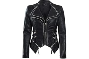 SS7 Womens Faux Leather Biker Jacket