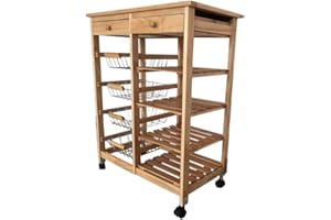 Mueble Gestion Frutero Verdulero Oporto 4 Cajones Color Miel (1 Cubertero Incluido)