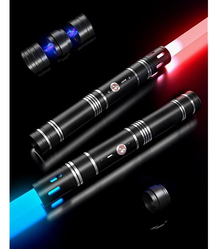 Spada Laser Lischwert 2-in-1 Collegabile - Spade Laser Da Duello Metalliche Con 7 Colori RGB E Effetti Sonori