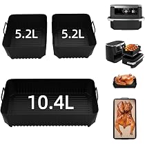 3 Accessoires Silicone Pour Air Fryer Ninja AF500EU - Moules 5,2L Et 10,4L - Antiadhésifs Lavables