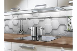 Rodnik Küchenrückwand robuste Kunststoff Platte, Monolith in PREMIUM Qualität, Direktdruck. MOTIVAUSWAHL (60 x 150 cm, Wabenmuster)