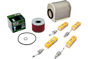 MVH BOCKAUF Kit d'entretien filtre à air + filtre à huile + bougies d'allumage pour Yamaha XJR 1200 XJR 1300 XJR1200 XJR1300 année de construction 1995-2006