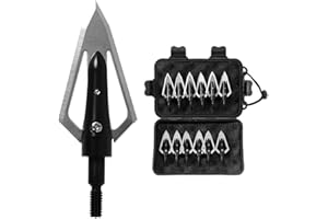 biubiusot 12er Pfeilspitzen 100 Körnern Jagdspitzen Armbrust Erwachsene Jagd Pfeile für Bogenschießen Carbonpfeile Glasfaserpfeil Compoundbogen Bogen mit Aufbewahrungsbox