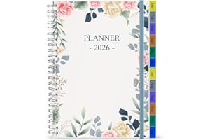NOKINGO Diary 2025-2026, A5 Weekly/Monthly Planner with Monthly Tabs, 2025-2026 Planner from Jul 2025 to Jun 2026, Twin-Wire Binding,Easy to Organize Your Daily Life,14.8×21cm, Planners 2025-2026 Week to View